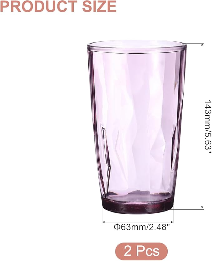uxcell 17oz Acrylic Drinking Glasses - Image 2