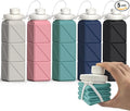 BEAUTAIL Collapsible Water Bottles 20.6oz, Silicone Foldable Portable Travel by BEAUTAIL