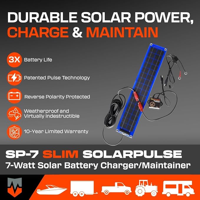 PulseTech SolarPulse SP-7 Slim Design Solar Battery Charger Maintainer - Image 4