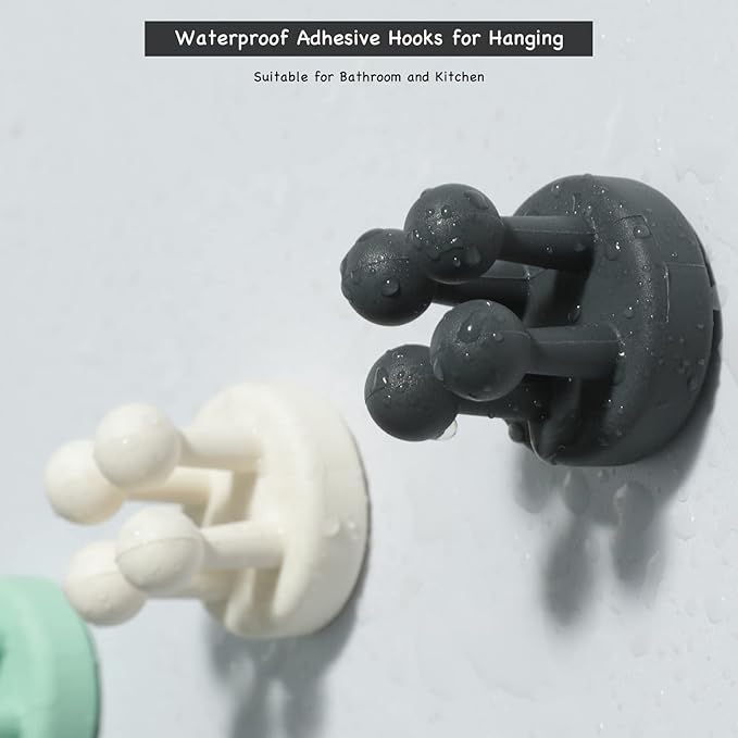 iBetterLife Razor Holder for Shower Hooks – 6Pcs Self Adhesive Wall Mounted - Image 5