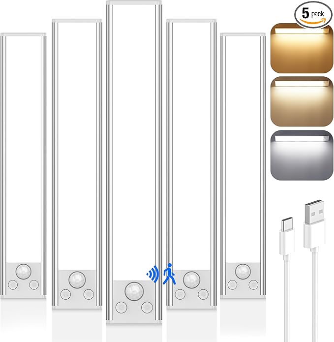VerRon 5 Pack Under Cabinet Lighting Wireless, Battery Operated Motion Sensor by WelcometoVerRon
