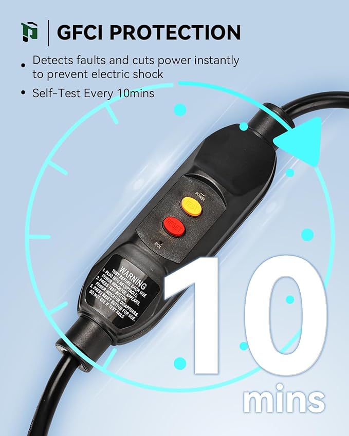 PLUGTUL 3FT GFCI Extension Cord - Image 3