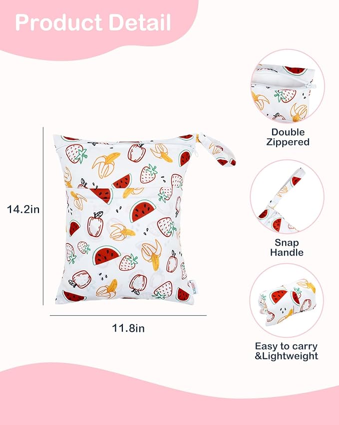ALVA ALVABABY 2pcs Waterproof Wet Dry Bags, Reusable - Image 3