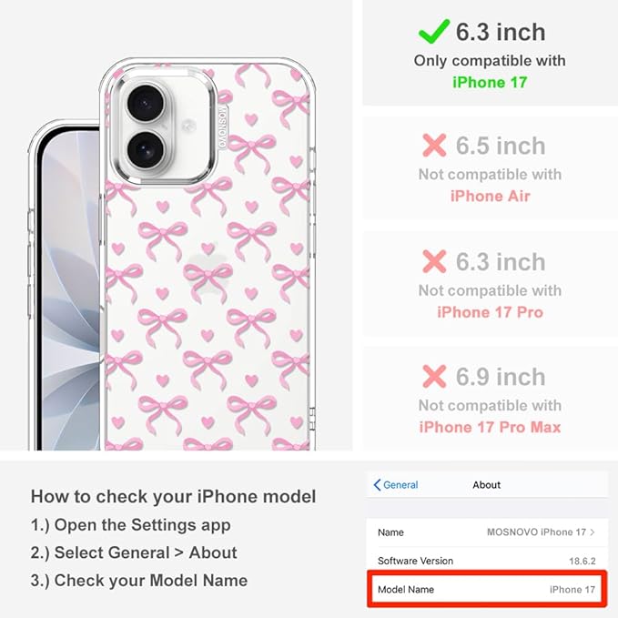 MOSNOVO for iPhone 17 Case | Military Grade 6.6ft Drop Tested | Camera Control - Image 2