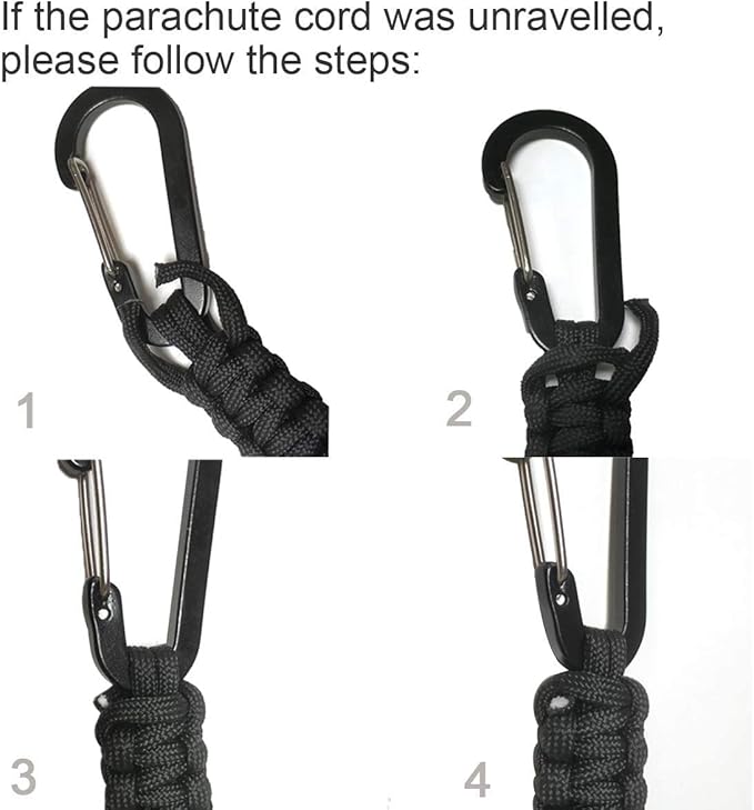 EOTW Paracord Keychain for Men Women Paracord Carabiner Backpack Keychain - Image 9