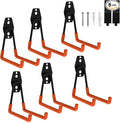 Garage Hooks Heavy Duty, 6 Pack Medium Square Steel Garage Storage Hooks by BRCRXW