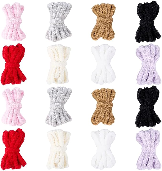 18 Strands 8 Colors Keychain String Colorful Keychaincord 52.5 FT Wool Round by SOFPLATE
