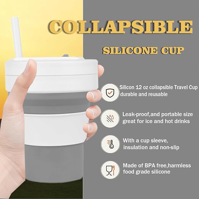 12 OZ Collapsible Travel Cup - Image 5