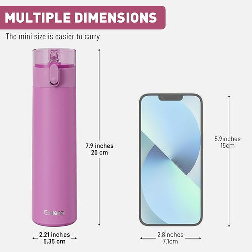 9oz Small Water Bottles with Straw, Mini Water Bottle with One-Hand Open Design - Image 2