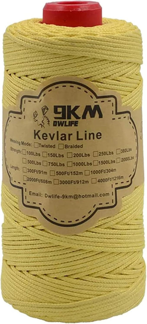 9KM DWLIFE Braided Kevlar Cord, 100lb~2000lb, High Tensile Strength, Flame by 9KMDWLIFE