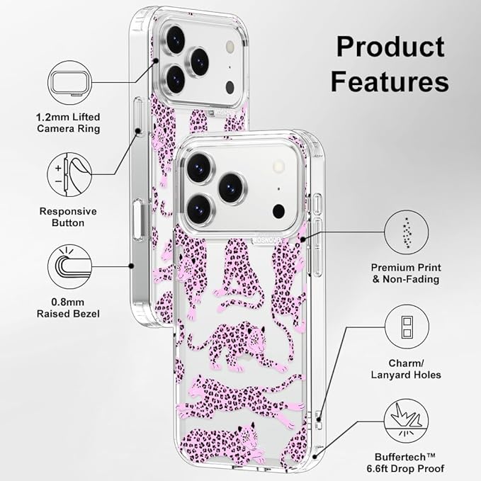 MOSNOVO for iPhone 17 Pro Case | Military Grade 6.6ft Drop Tested | Camera - Image 7