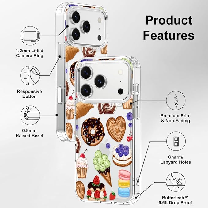 MOSNOVO for iPhone 17 Pro Case, Shockproof Military-Grade Protection 6.6ft Drop - Image 7