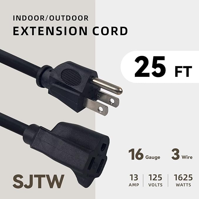 25ft Outdoor Extension Cord for Christmas Decorations - Image 2