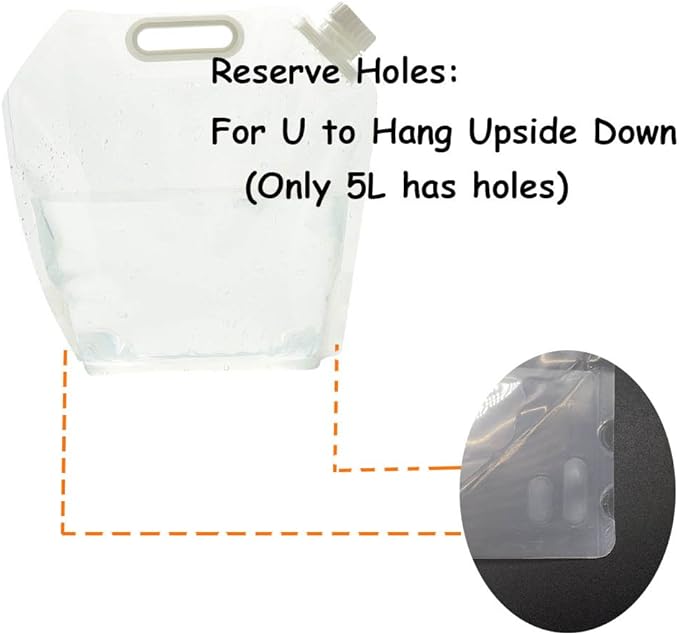 SUPANT Collapsible Emergency Water Jug Container Bag, BPA Free Plastic Water - Image 6