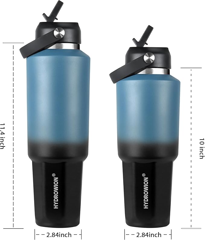 HYDROWION 32 oz Insulated Water Bottle, Car Water Bottle Holder - Image 6