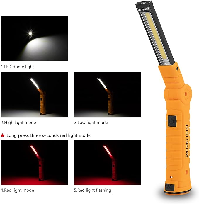 Lmaytech 4 Pack Rechargeable LED Work Lights - Image 3