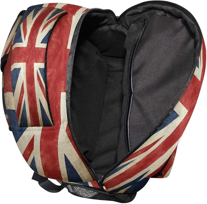 Backpacks UK British Flag School Bag Student Bookbag Adjustable Shoulder Bags - Image 6