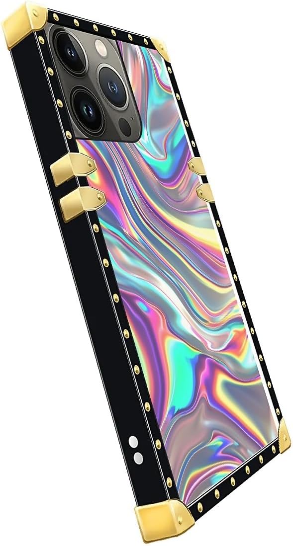 Compatible with iPhone 14 Pro Max Case, Holographic Abstract Iridescent - Image 4