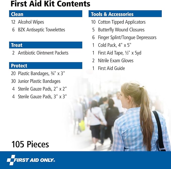 First Aid Only 91249 On-The-Go All-Purpose Emergency First Aid Kit - Image 2