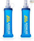 AONIJIE Running Water Bottle 2PCS 250ml/8.5oz Soft Flask TPU Collapsible Water by AONIJIE