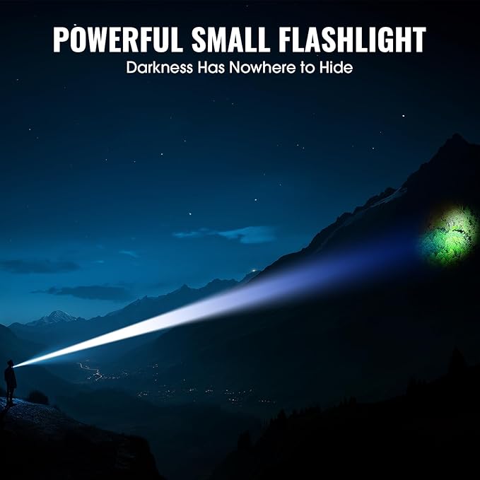 Banral Rechargeable Tactical Flashlights, High Lumens Small Mini USB-C LED - Image 2