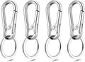 CooBigo 4Pack Small Keychain Rings, Metal Key Carabiner Clip, Mini EDC Key Ring by CooBigo