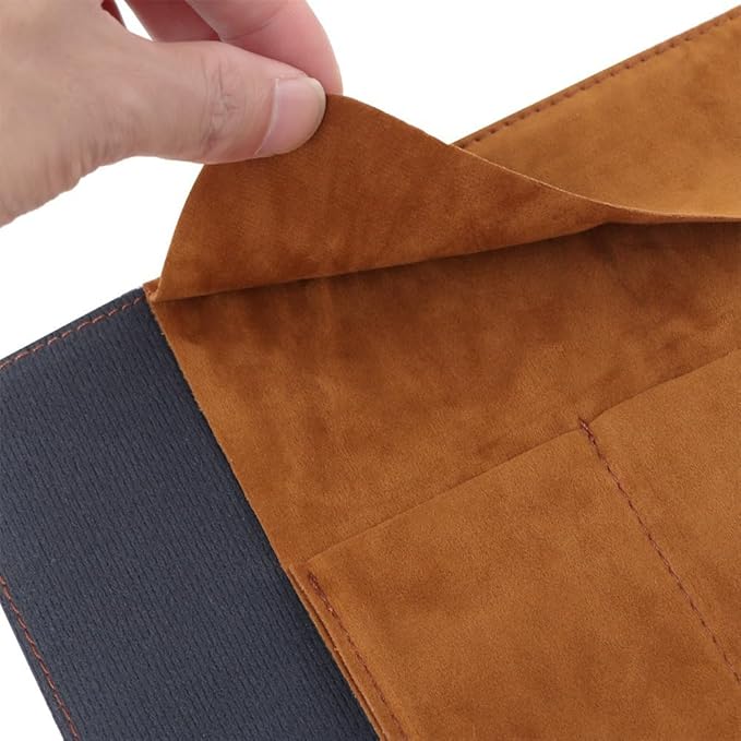 4 Color Leather Pen Case Vintage Pencil Bag Roll Map Compass Pattern Rolling - Image 4