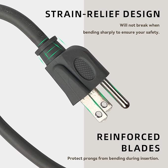 10ft Outdoor Extension Cord for Christmas Decorations - Image 3