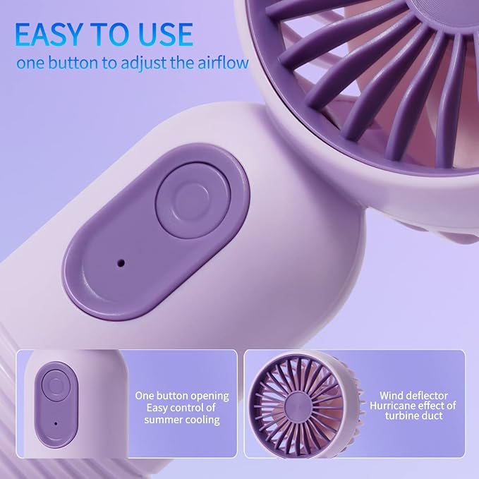 JODNO Mini Portable Fan 6 Pack, Cute Handheld Fan Battery Operated Lightweight - Image 6