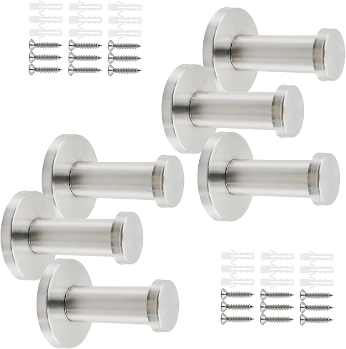 Wall Hooks Heavy Duty Coat Hooks Stainless Steel Clothes Hanger by Home