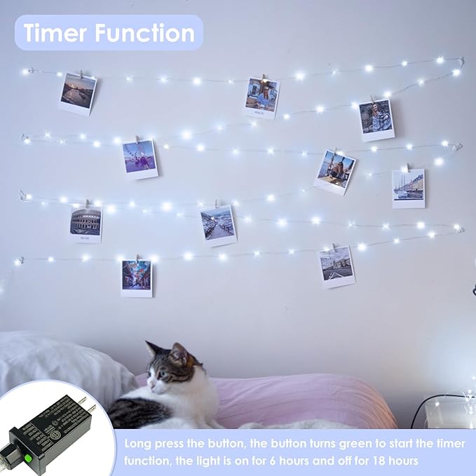 66Ft 200LED Fairy Lights Plug in, Waterproof String Lights Outdoor & Indoor 8 - Image 5