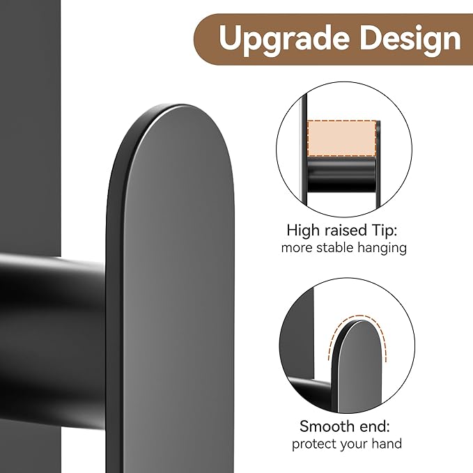 pickpiff Adhesive Towel Hooks for Bathroom: 20LB Extra Strong Wall Hanger for - Image 4
