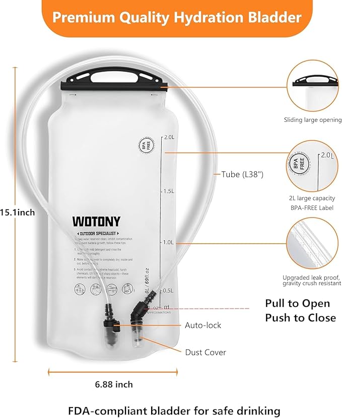 wotony Hydration Backpack with Water Bladder - Image 4