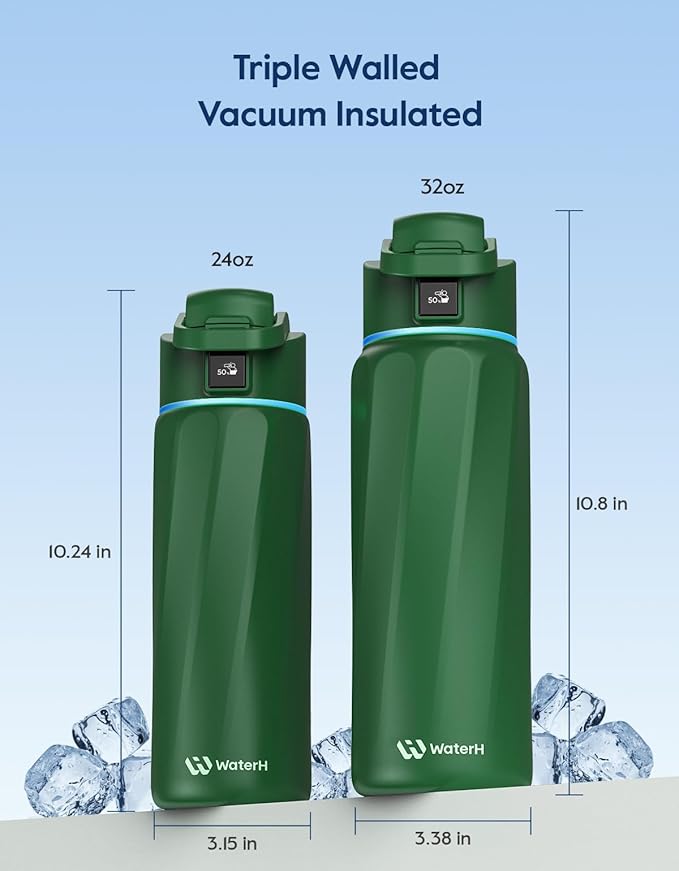 BOOST Smart Water Bottle that Reminds You to Drink, 24oz BPA-Free Stainless - Image 4