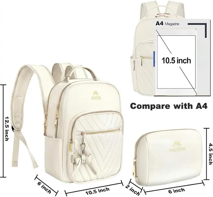 MATEIN Cute Backpacks for Women, Mini Stylish Daypack Purse, Waterproof - Image 5