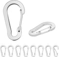 10pcs Aluminum Small Carabiner Clip, 2 Inch Carabiner Keychain Clasp Spring D by CooBigo