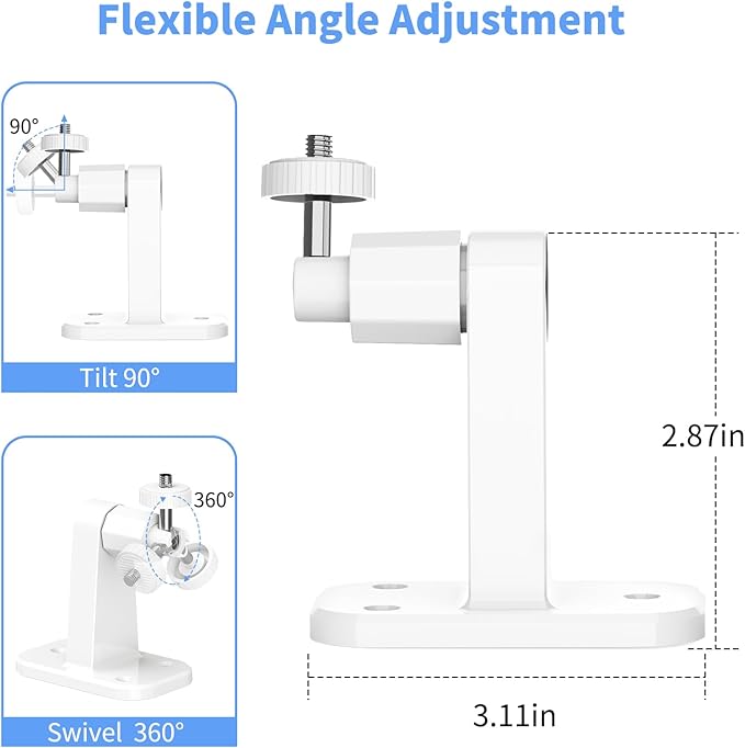 2 Pack Ring Camera Mount: 360 Degree Adjustable Wall Mount - Image 5