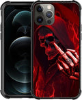 for iPhone 11 Pro Max Case, Gestures Funny Skull Pattern Graphic Design Girl by FKBRCL4U