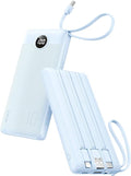 VRURC 10000mAh Power Bank Built-in Cables, Portable Charger by Home
