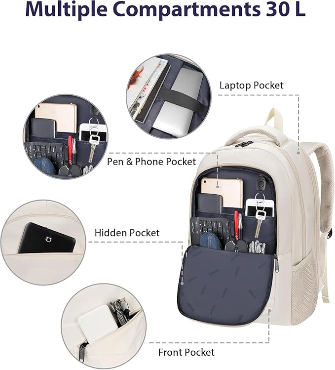 MATEIN Laptop Backpack Women Large Capacity, TSA Travel Backpack - Image 5