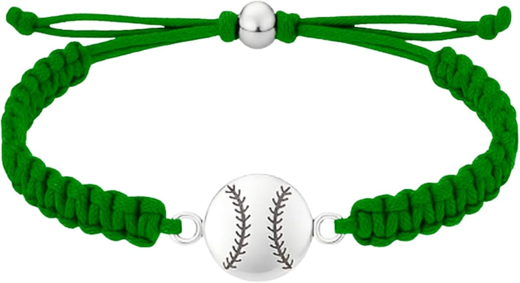 Sportybella - Baseball Bracelet, Baseball Jewelry, Adjustable Braided Baseball by Sportybella