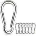 Locking Carabiner Clips, Stainless Steel Spring Snap Hook Locking Carabiner by Acquwistach