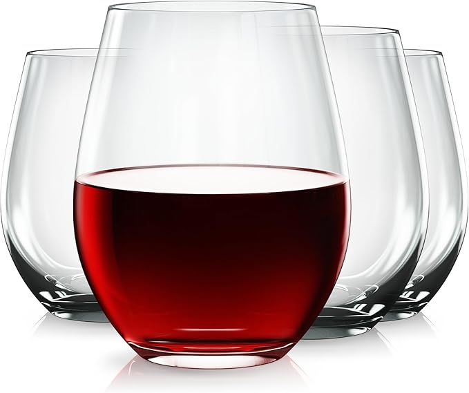 Vivocci Unbreakable Plastic Stemless Wine Glasses 20 oz | 100% Tritan Heavy - Image 9