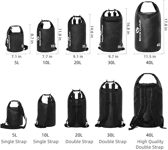 ROCK CLOUD Dry Bag Waterproof 20L Dry Sack - Image 2
