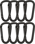 Black Carabiner Clip, Includes Mini 2 Inch Carbineers, Small 2.3" D Ring Clip by Unknown