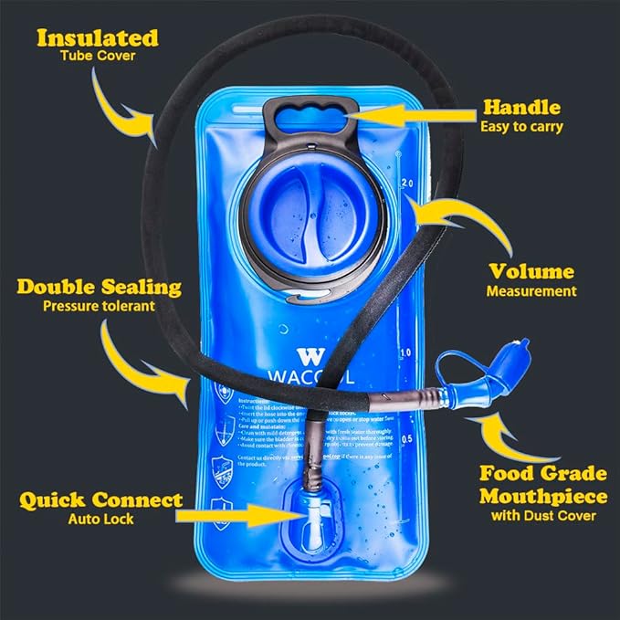 WACOOL 2L 2.5L 3L BPA Free PEVA Hydration Pack Bladder Leak-Proof Water - Image 7