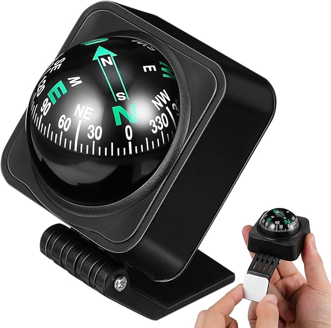 UKCOCO Car Compass Ball Portable Dashboard Automotive Navigation Compass Small by UKCOCO%EF%BC%9ALightupabetterhome