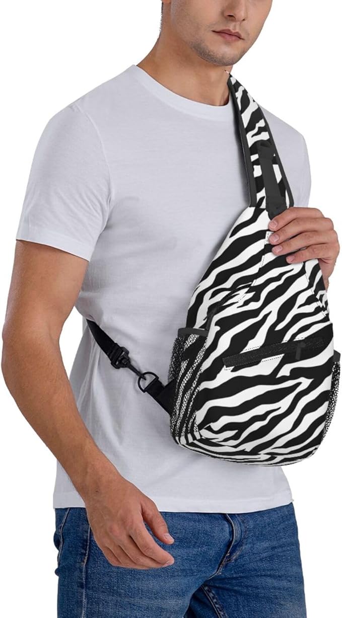 Animal Zebra Print Sling Bag For Women Men Fashion Backpack Crossbody Shoulder - Image 8