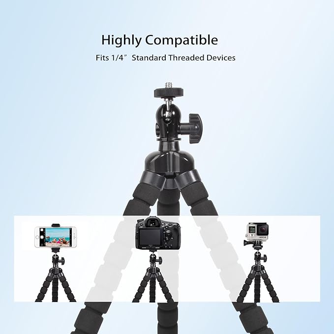Phone Mini Tripod, Ruittos Premium Flexible Mobile Phone Tripod Stand Compatible - Image 7