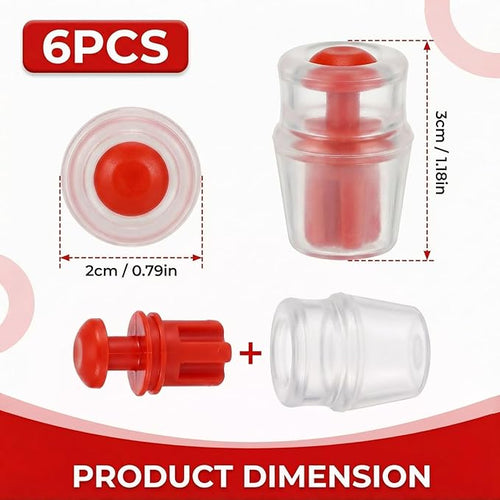 6PCS Silicone Bite Valve Replacement Nozzles, Bite Valve Replacement Sheath - Image 2